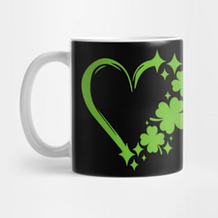 St Patricks Day Cute Heart Love Shamrock St Patricks Day Mug